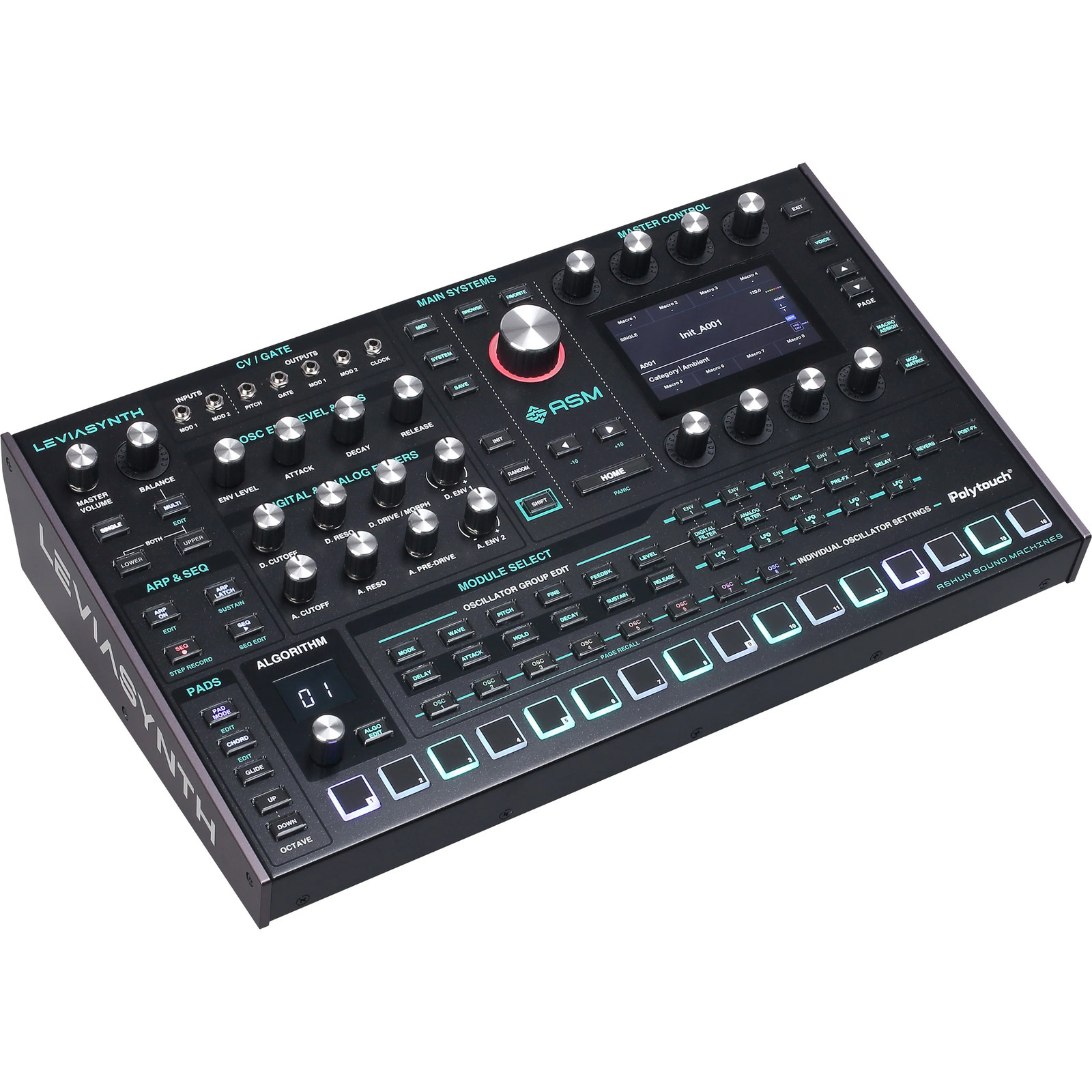 ASM Leviasynth Desktop 16-Voice Algorithmic Synthesizer
