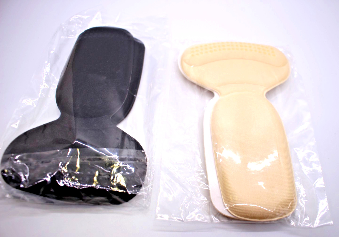 2 PAIRS HEEL CUSHION BEIGE/ BLACK