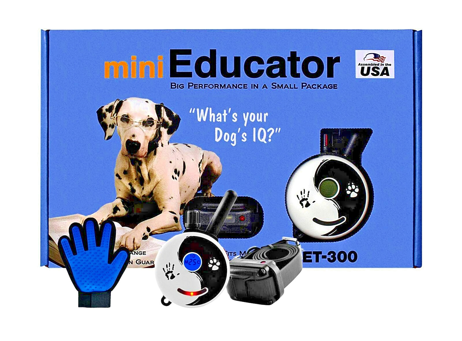 E-Collar ET-300 Mini Educator Zen Remote Dog Off Leash Trainer  + Grooming Glove
