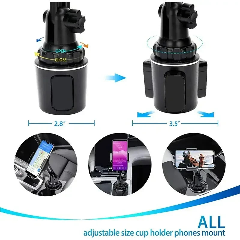 Universal 360° Adjustable Car Mount Cup Stand Cradle Holder For Cell Phone