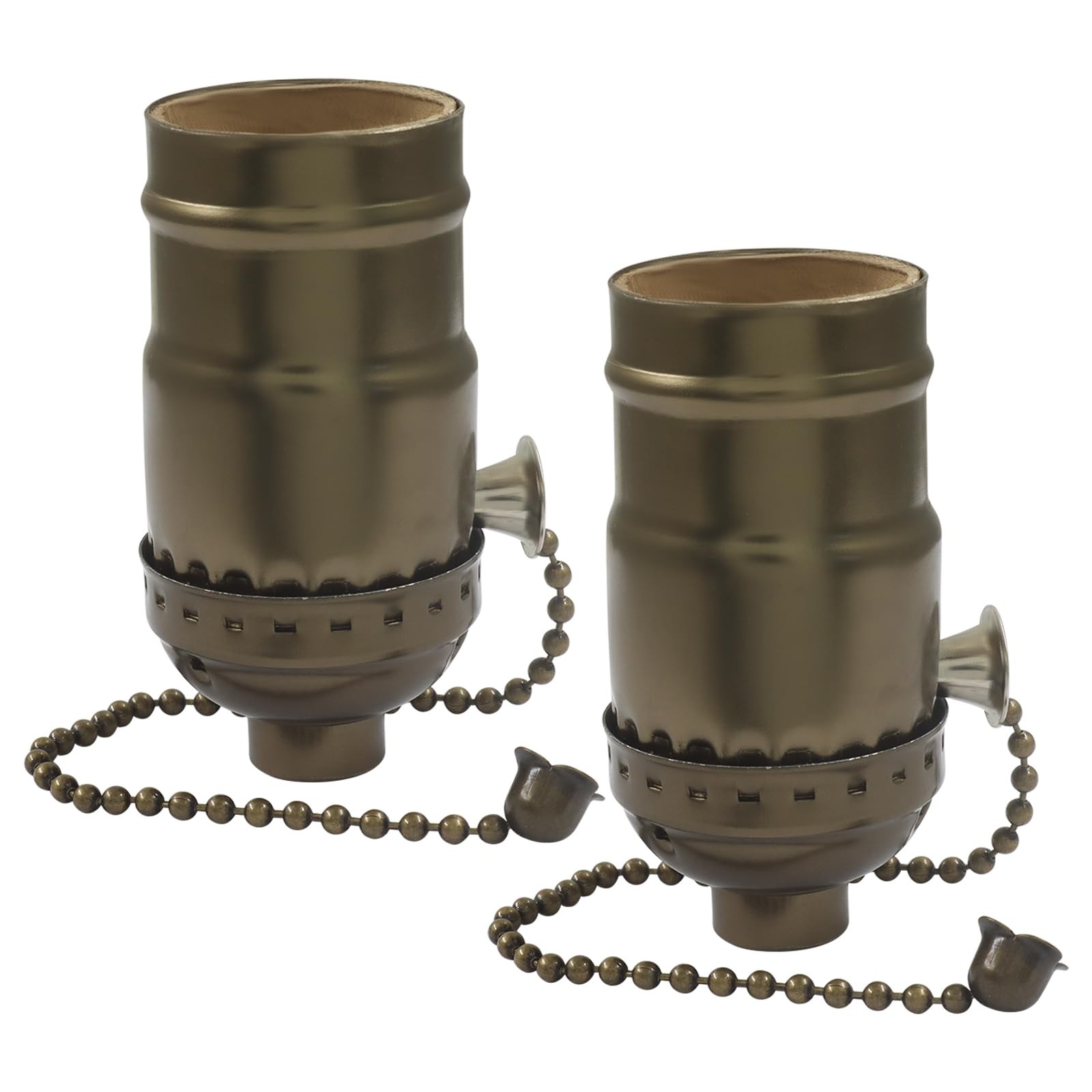 2 Pack Pull Chain Light Socket Replacement, E26 Standard Base
