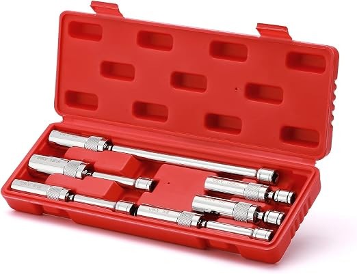 6PCS 3/8" Dr Magnetic Swivel Spark Plug Socket Set, 9/16", 5/8", 13/16", 14mm