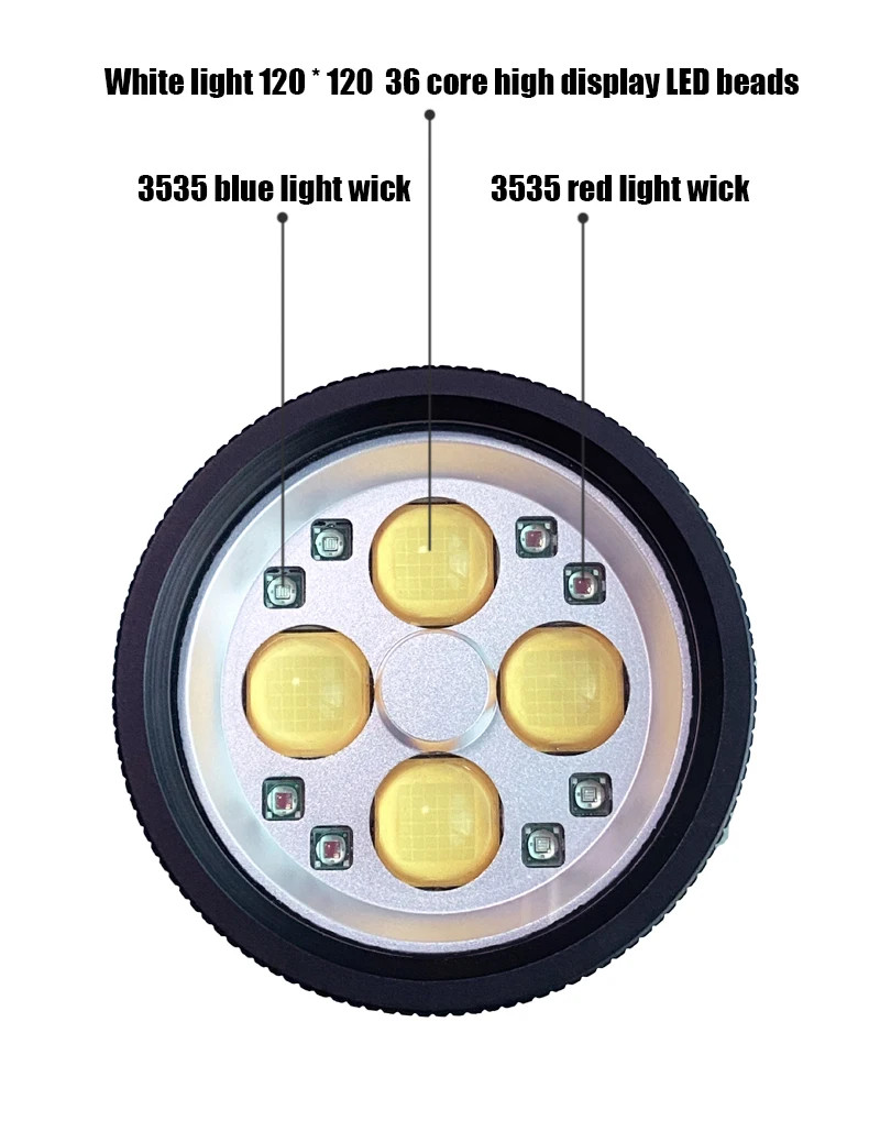 Special Strong Light Flashlight Diving Underwater Diving Photography Light