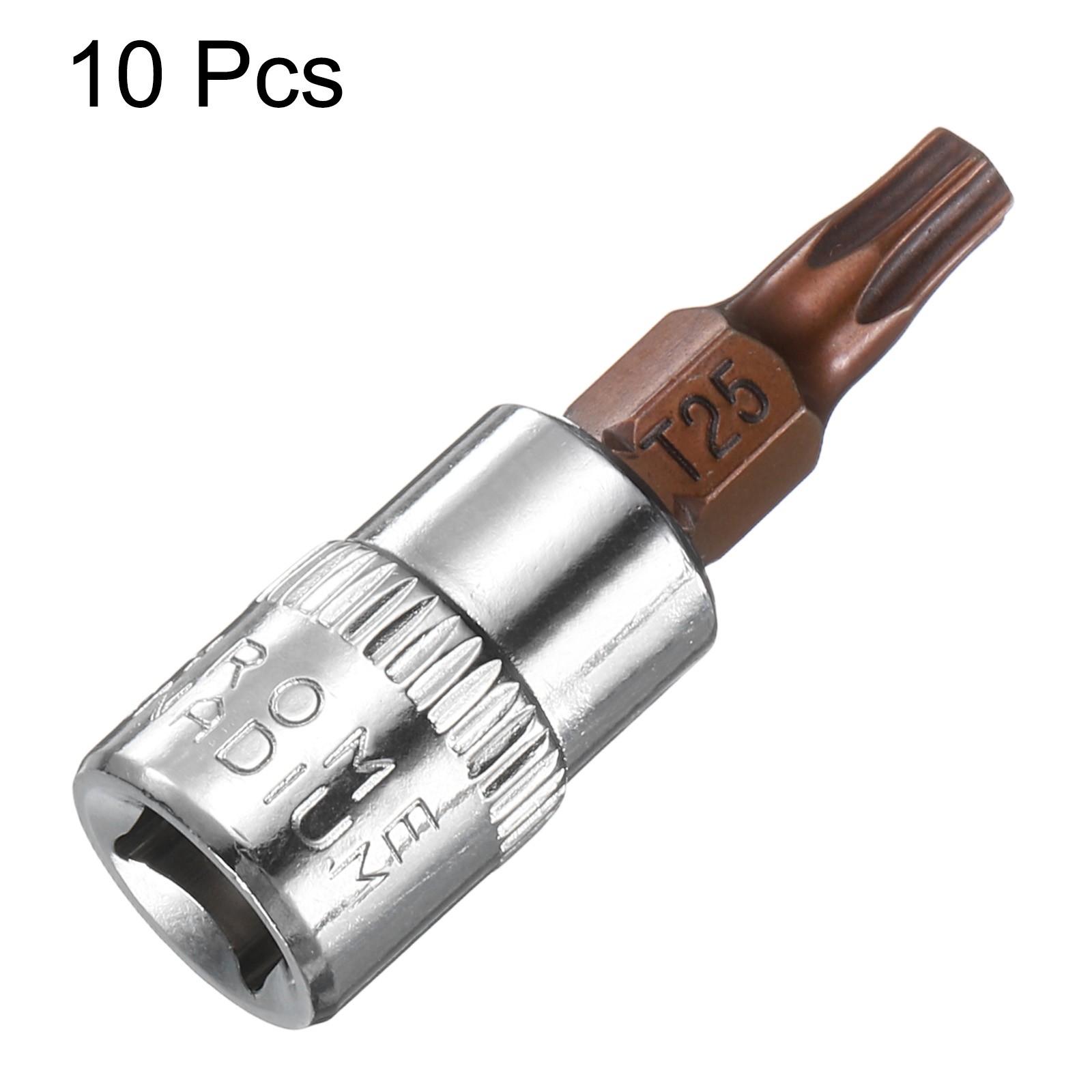 10pcs T25 Torx Bit Socket 1/4" Square Drive Extension Impact Bit, Red