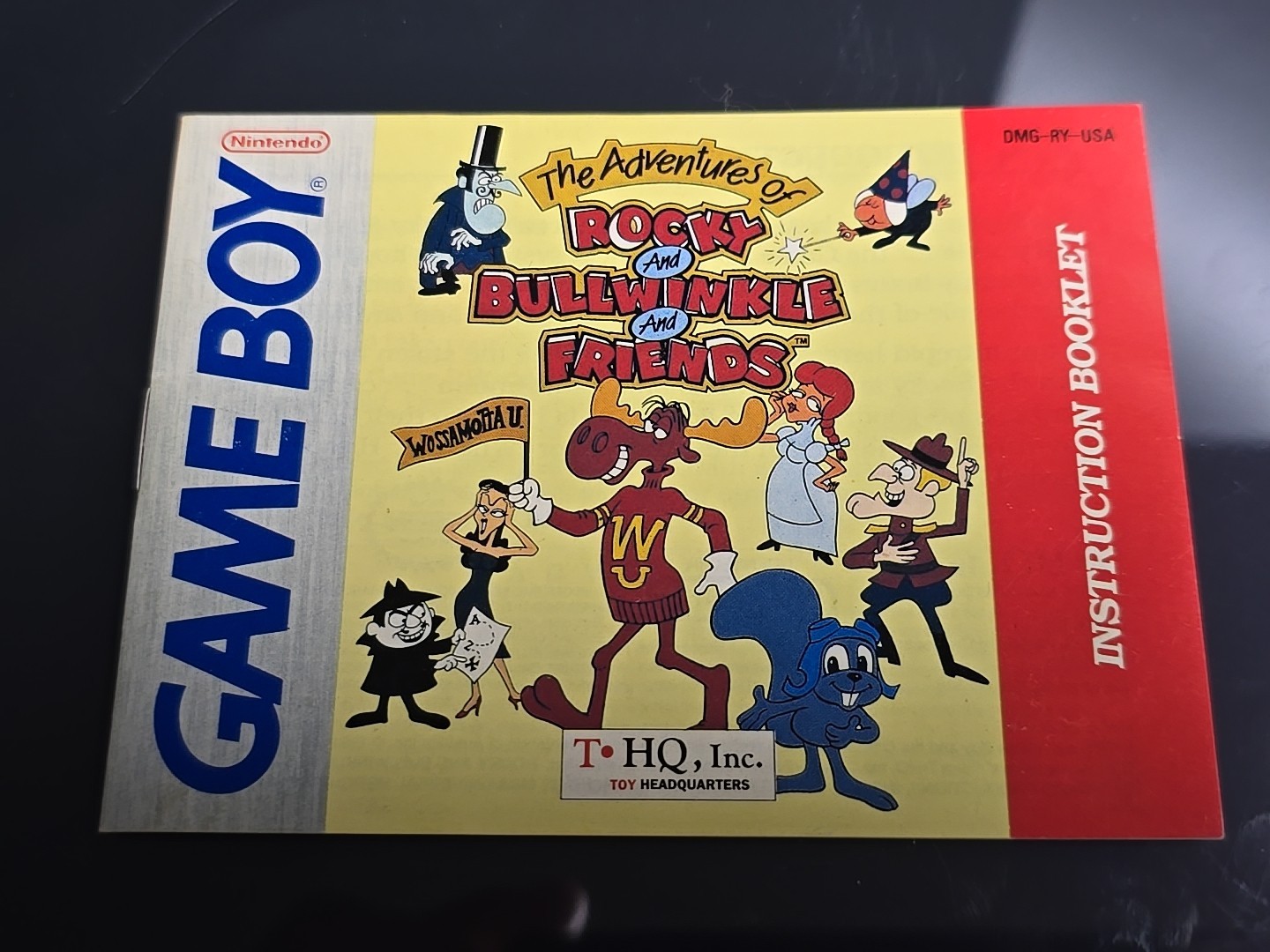 Rocky Bulwinkle Gameboy Manual Only AUTHENTIC