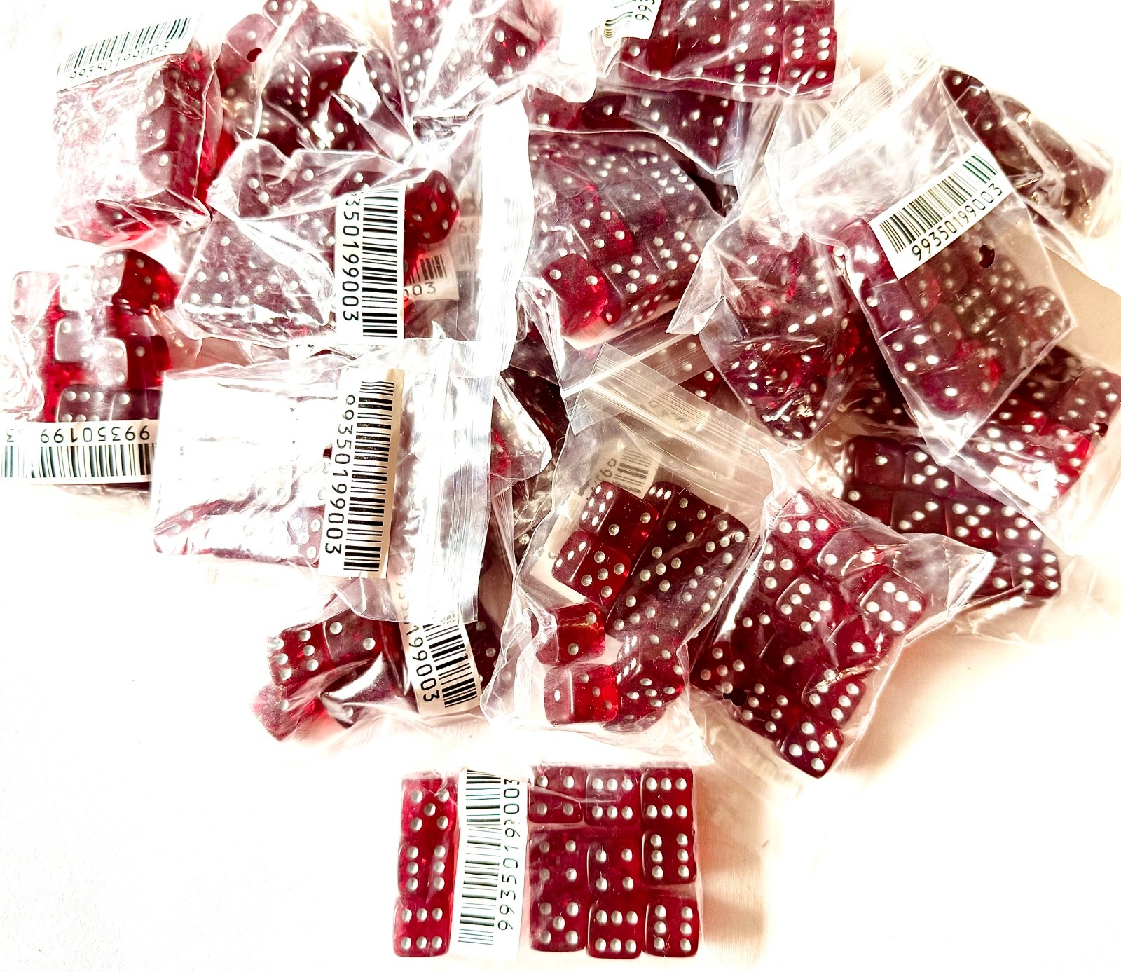12 GW 6-Sided translucent-RED DICE Set~12mm~Games Workshop~Citadel WARHAMMER 40K