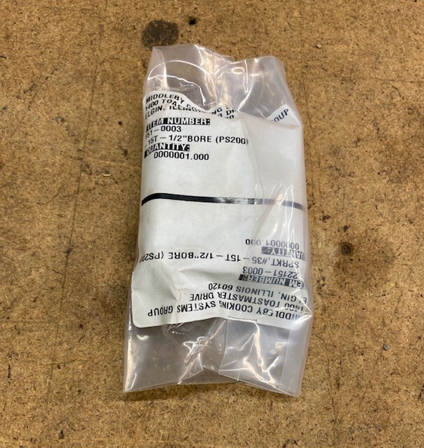 Middleby Cooking Systems. Conveyor Oven Sprockets. Item # 22151-0003 1/2" Bore