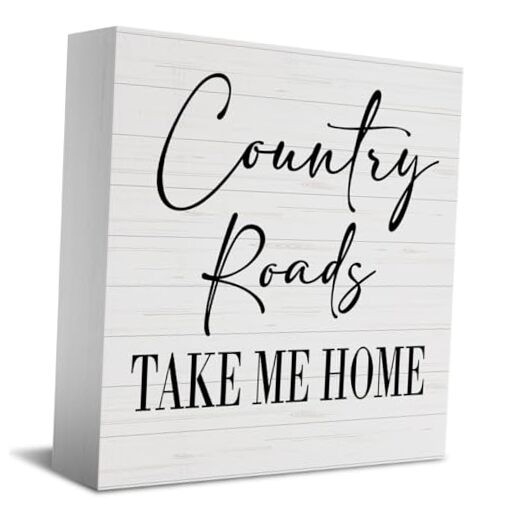 Country Home Farmhouse Sign Desk Decor Wooden Box Sign Housewarming Gift