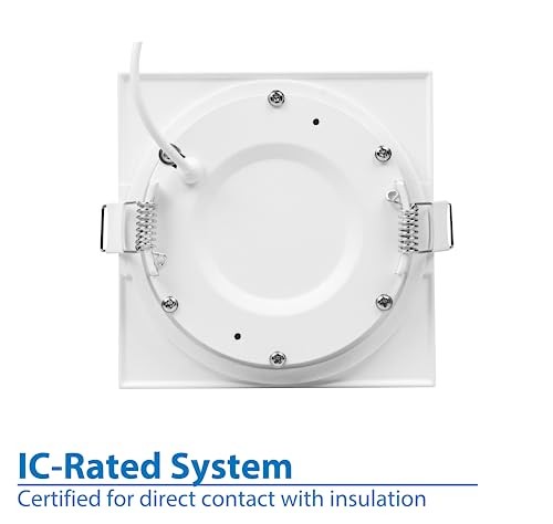 Lighting REL Selectable Square Remodel LED Downlight Kit (24 Pack) 4 in. White