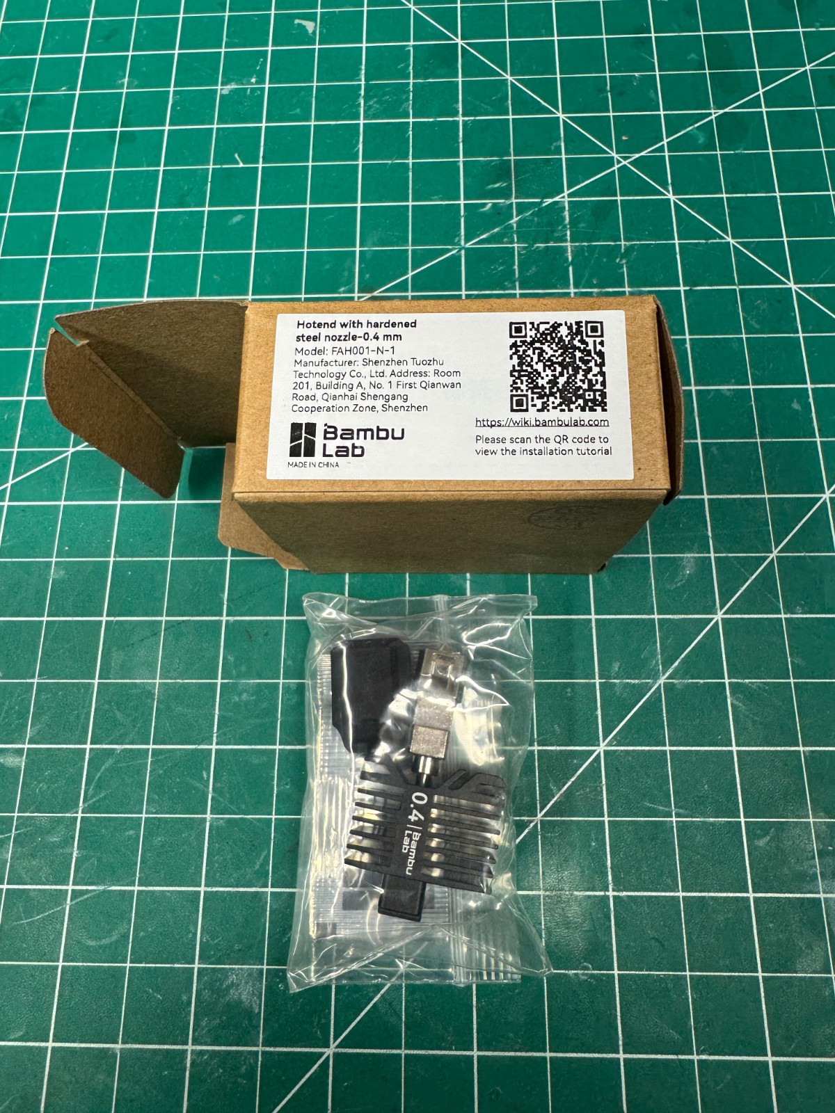 Bambu Lab 0.4mm Hardened Steel Nozzle-Only FAH001-N-1 X1/P1 OEM  Free Shipping