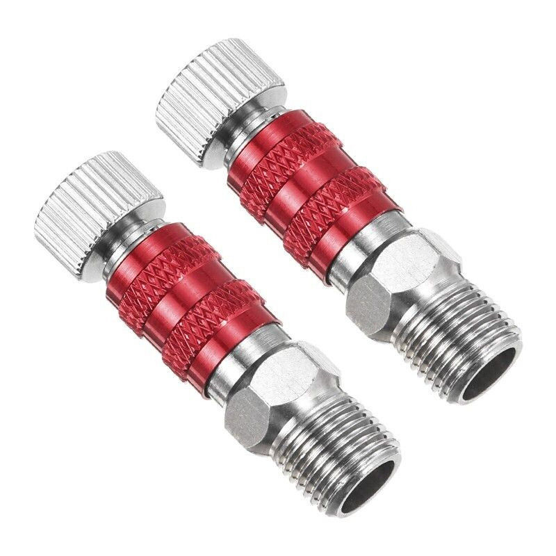 2PCS 1/8 Air Brush Connector Adapters,Air Brush Quick Connect,Red