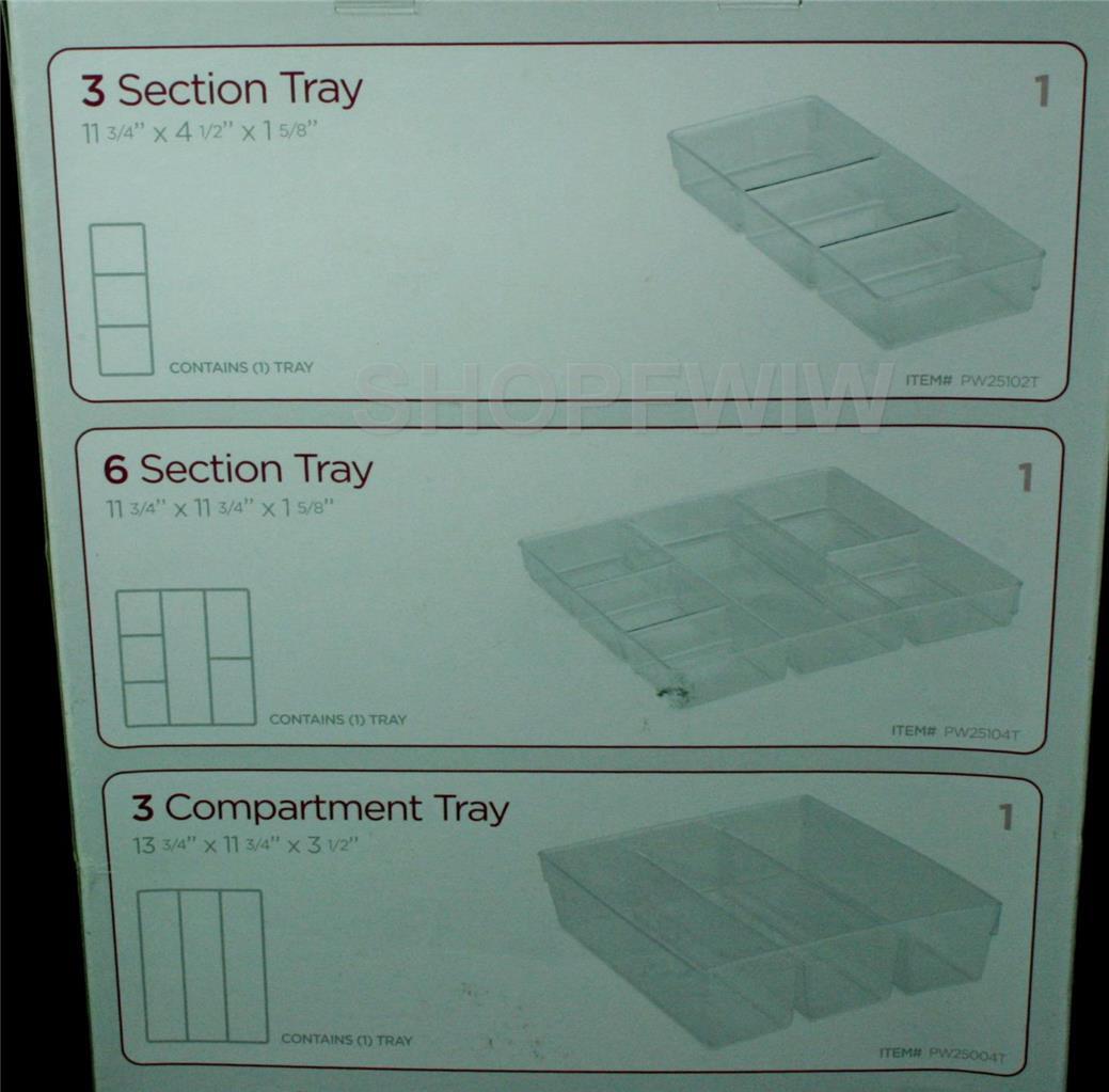 Merrick Clear Organizers 3-Pc Home Organization Set
