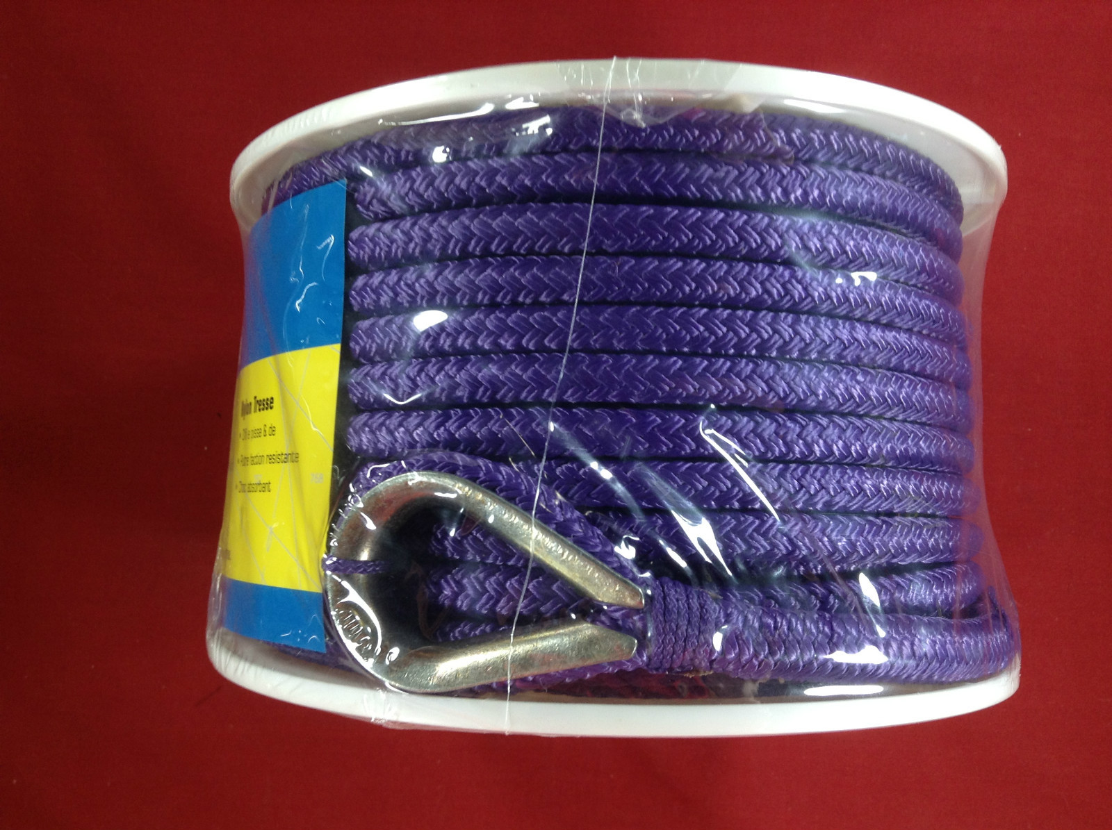 ANCHOR LINE 3/8" X 100' BRAIDED NYLON PURPLE SEACHOICE 42231