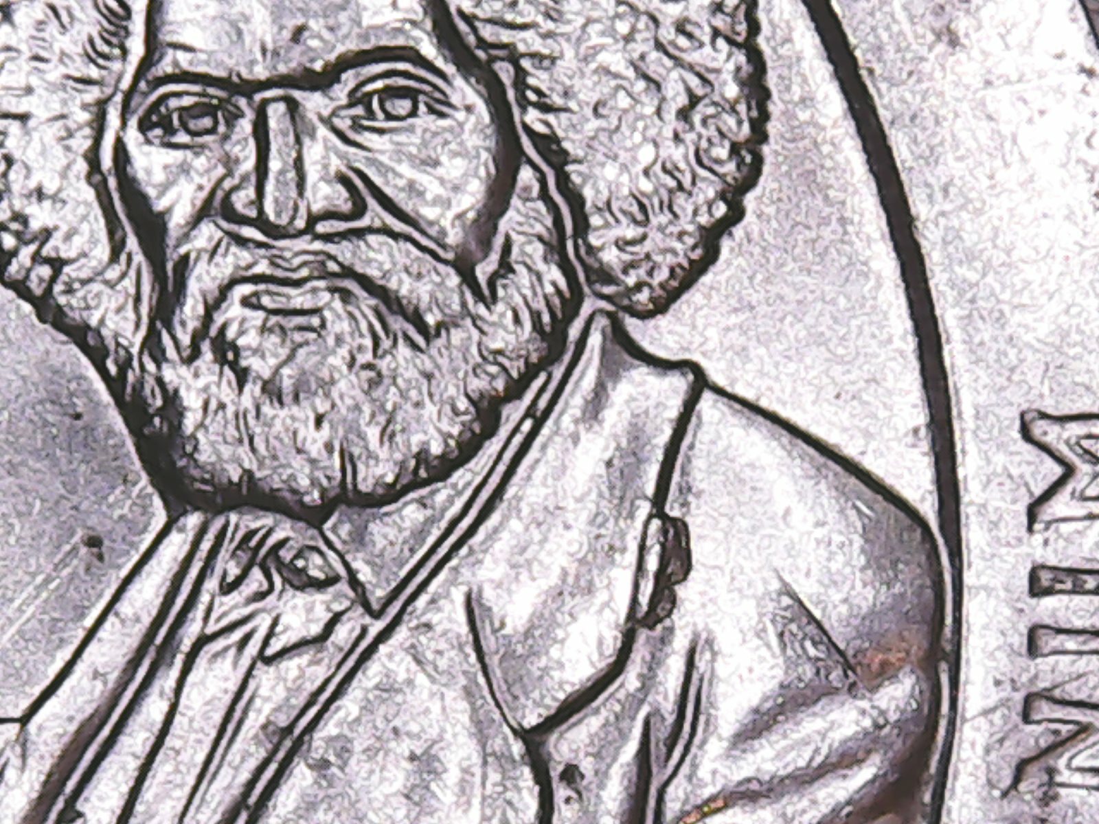 2017-P Frederick Douglass ATB Quarter WDDR-012 + Multiple Die Chips.