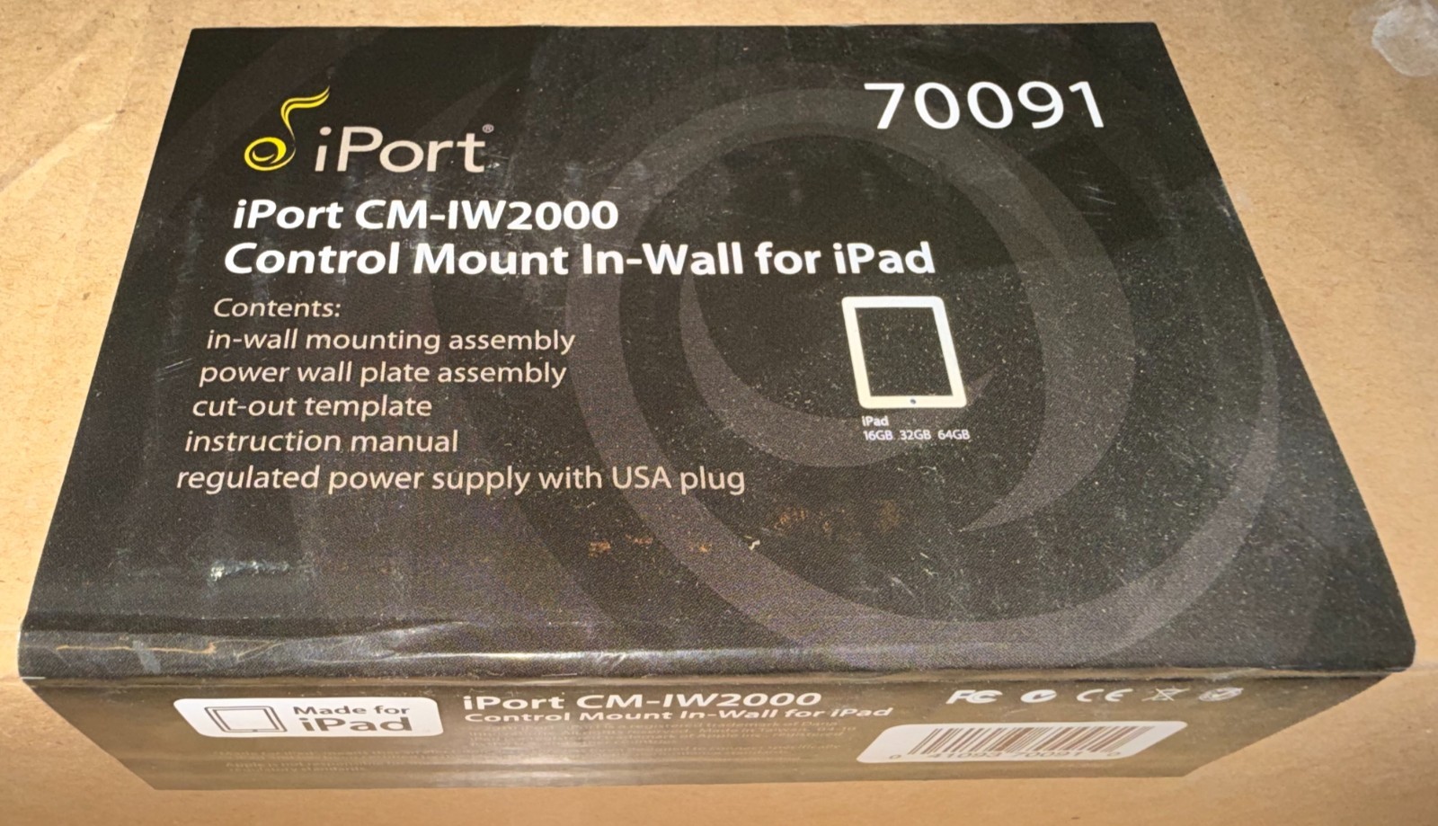 iPort CM-IW2000 In-Wall Control Mount 70091 for Apple iPad