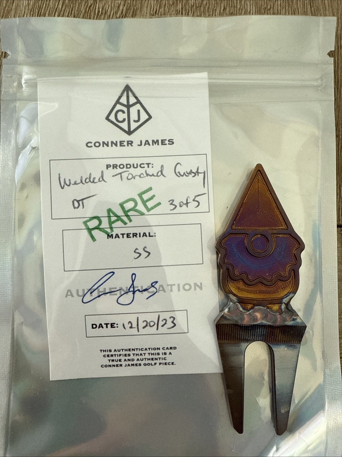 New Conner James Golf Gusty  Welded Torched Divot Tool Only 5 Made