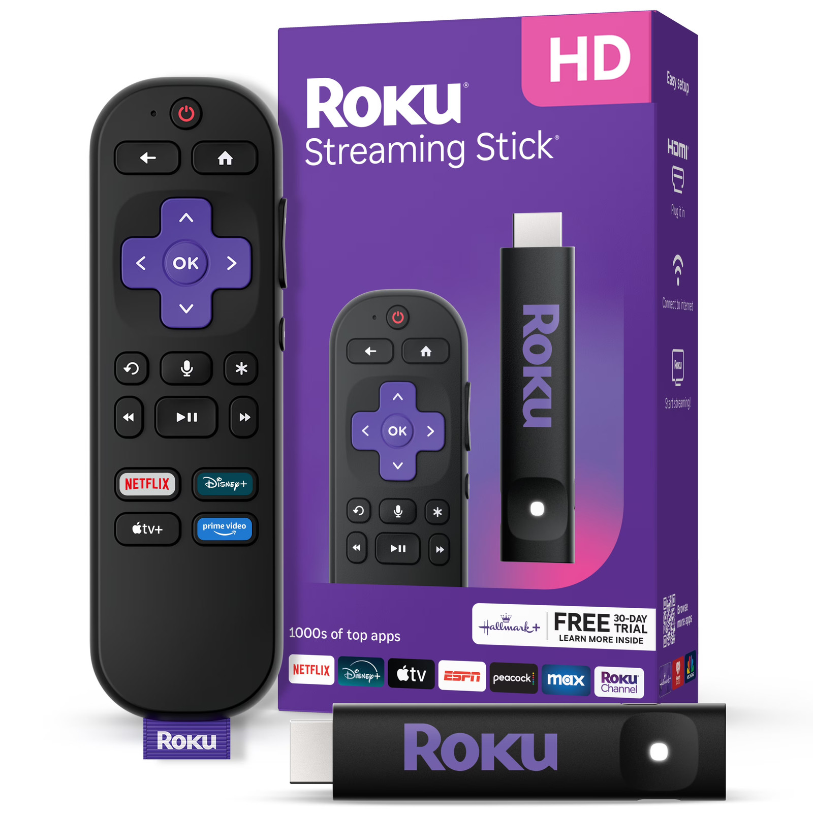 Streaming Stick HD Roku Device Voice Remote