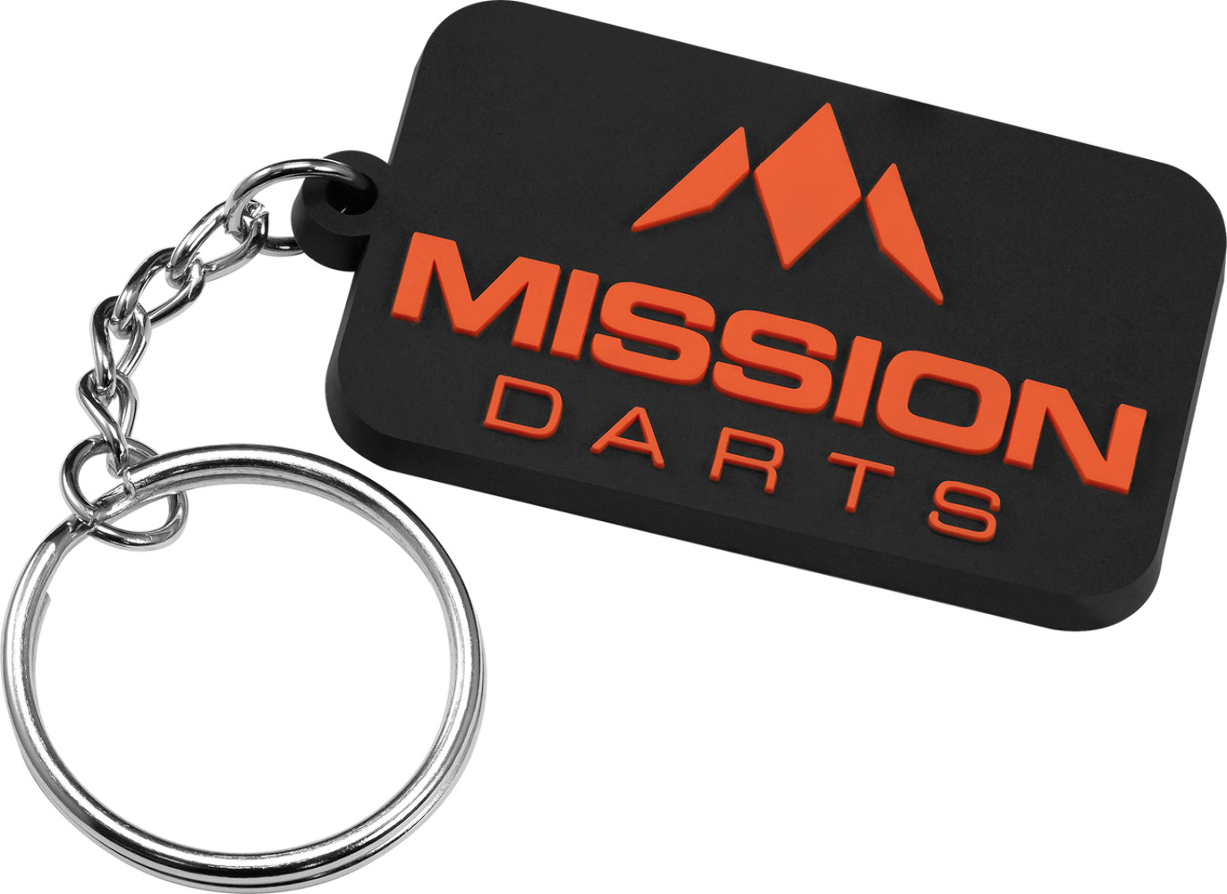 Mission Logo Keyring - Soft PVC Feel - Orange