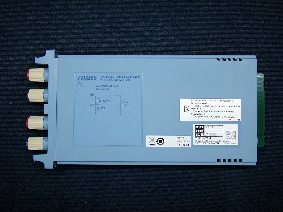 YOKOGAWA 720266 Temperature/High-Precision Voltage Isolation Module Low-noise
