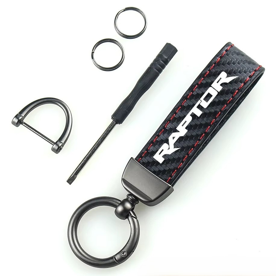 SVT Raptor Carbon Fiber Key Chain w/ Tool * F-150, Bronco * FREE USA SHIPPING!