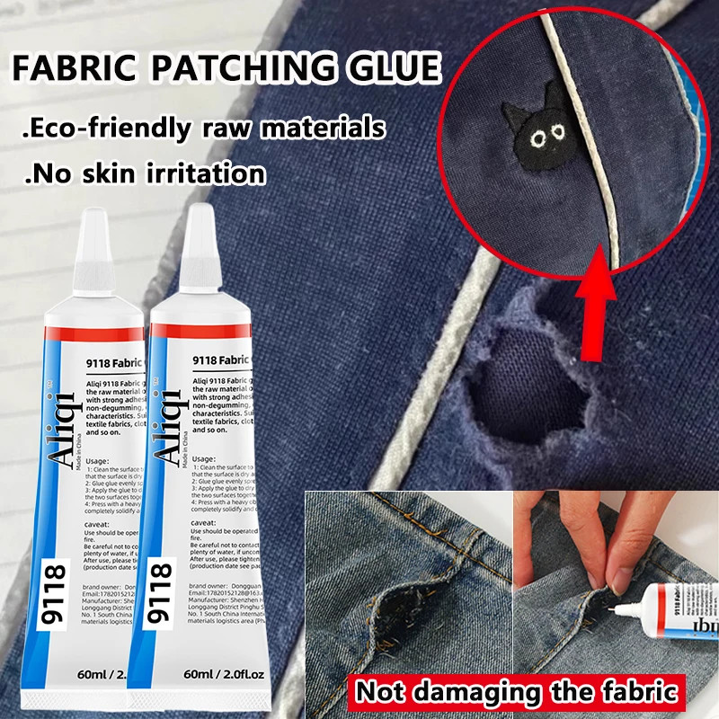 Strong Permanent Waterproof Fabric Glue – Clear Quick Dry Adhesive for Clothing