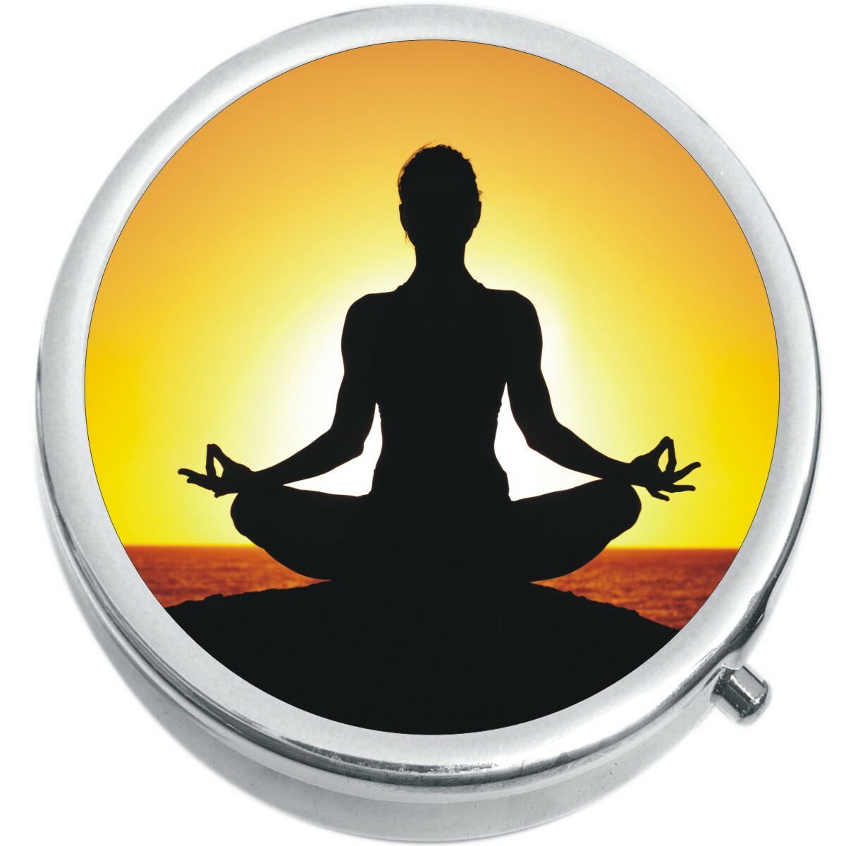Yoga Meditation Medicine Vitamin Compact Pill Box