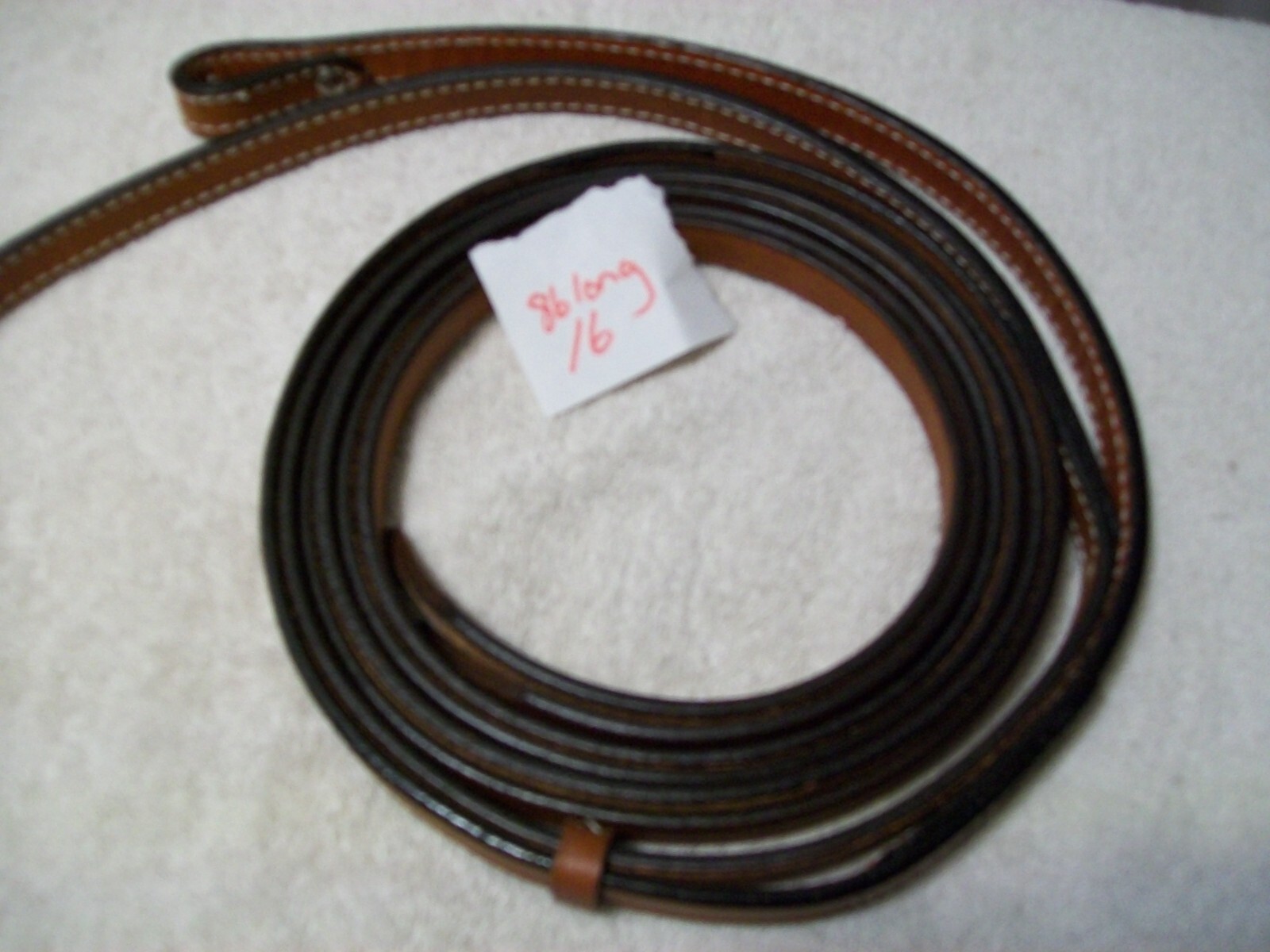 long reins horse equine tack leather WesternSaddle ranch bridle horsemanship NEW