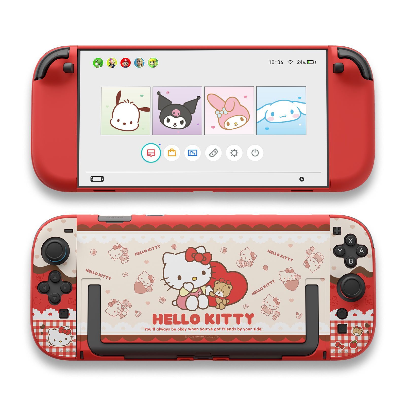 GeekShare Shell Skin Protective Case for Nintendo Switch 2025 Slim Cover Cat