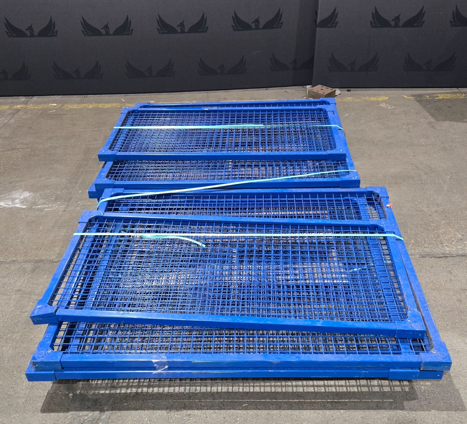 LOT OF INDUSTRIAL STEEL MACHINE GUARDING PANELS (9 PCS) USED