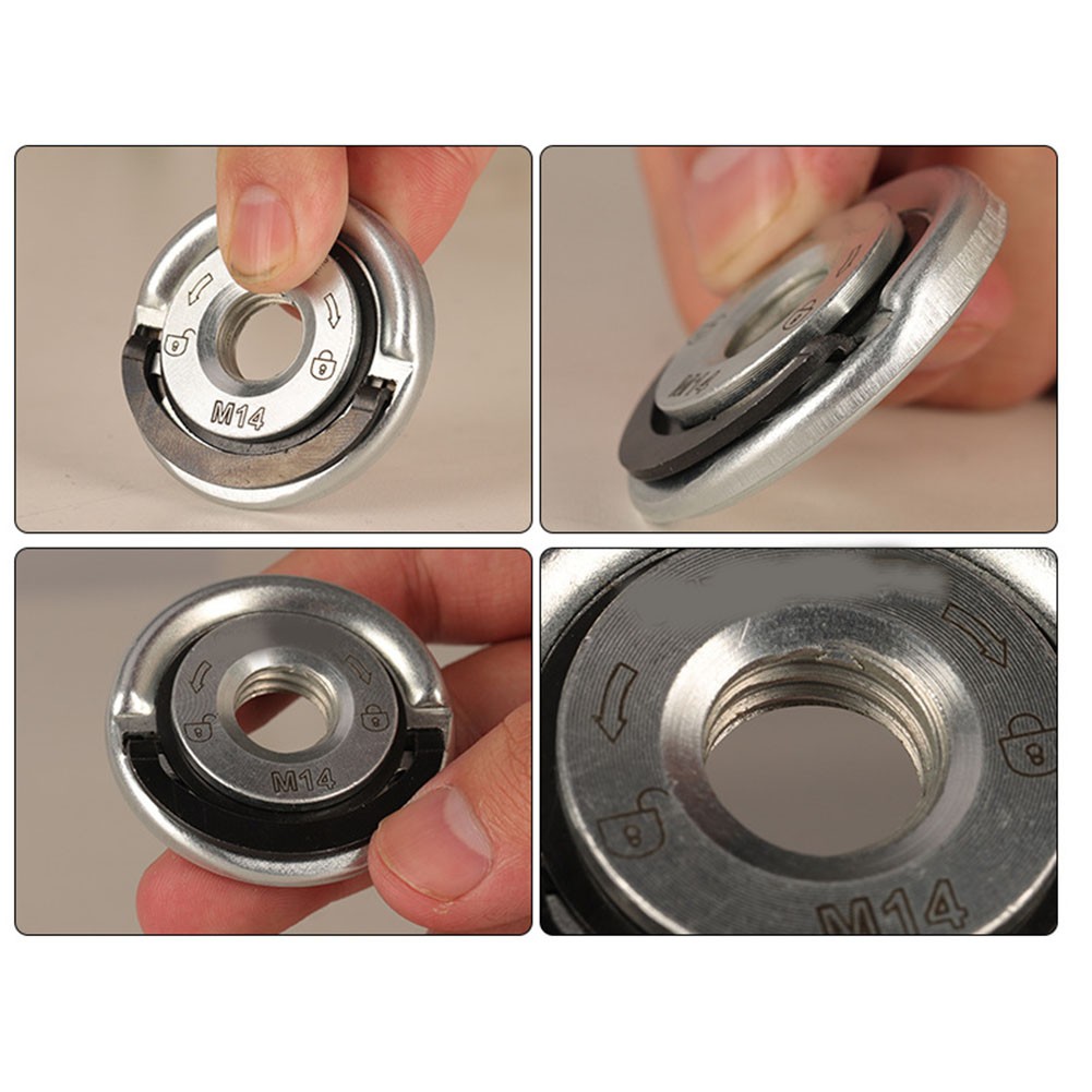 M14 Quick Release Flange Nut & Chuck Plate for Angle Grinder Self-Locking Tool