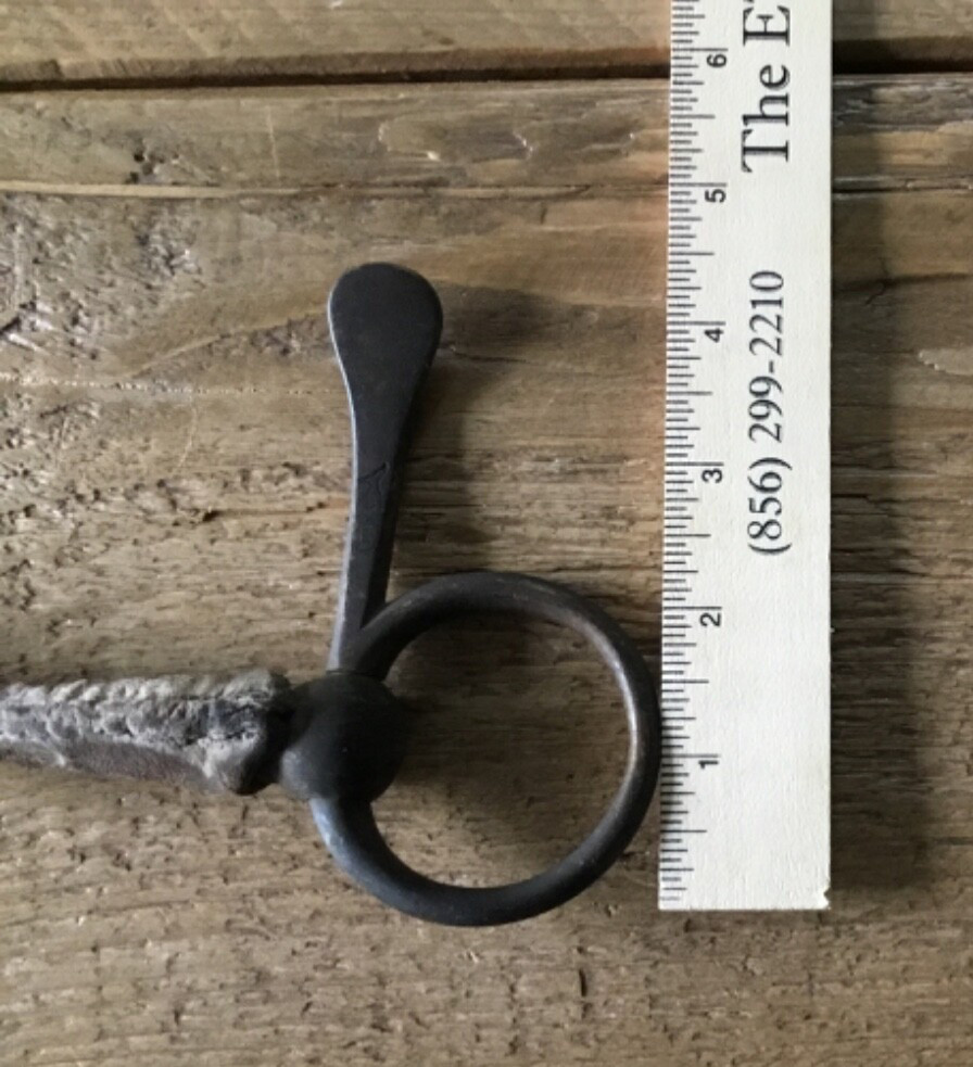 Vintage Brass Half Cheek Snaffle Horse Bit w/ Leather Wrap- Driving /Breaking