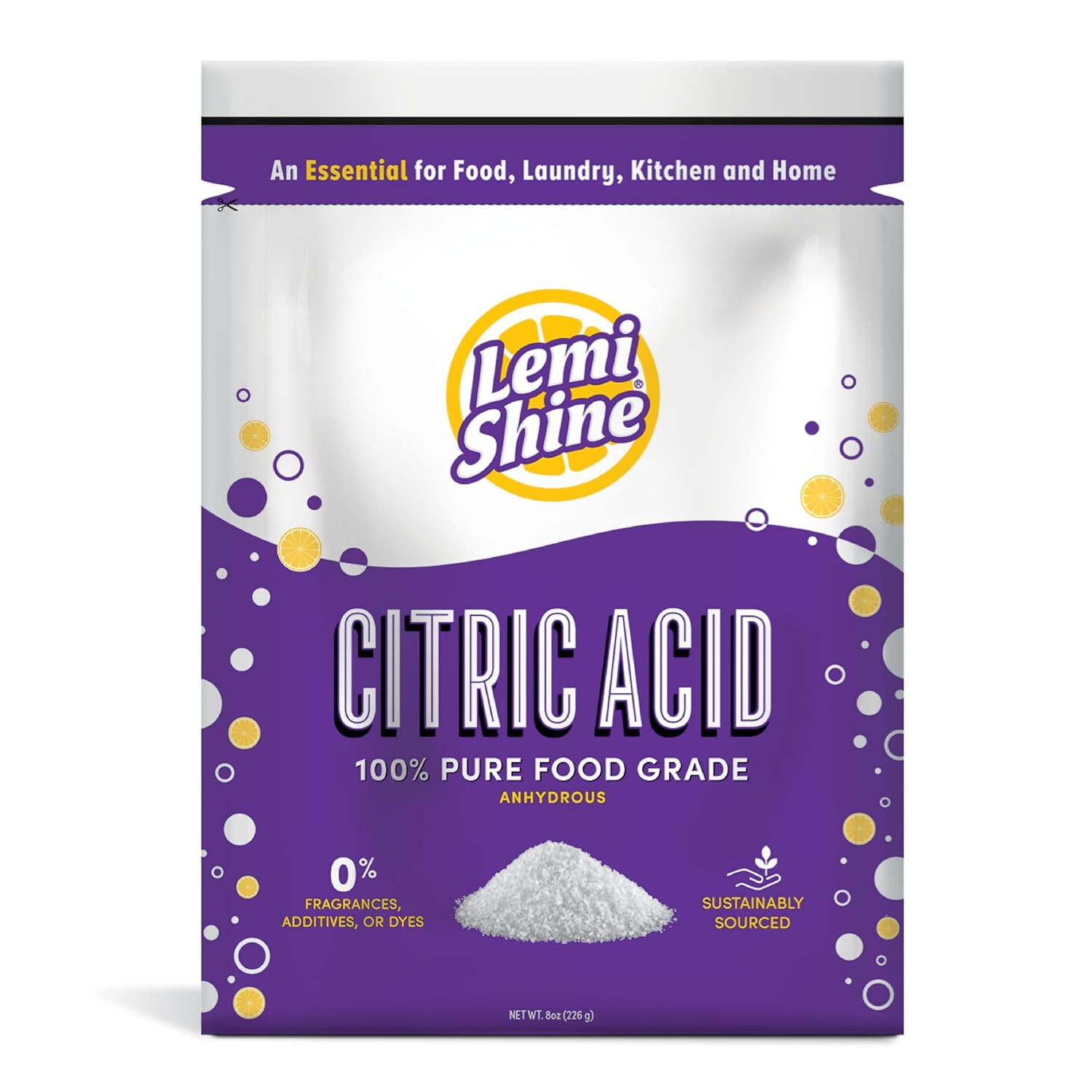 100% Citric Acid Powder L Pure Food-Grade Flavor Enhancer & All-Natural Preserva