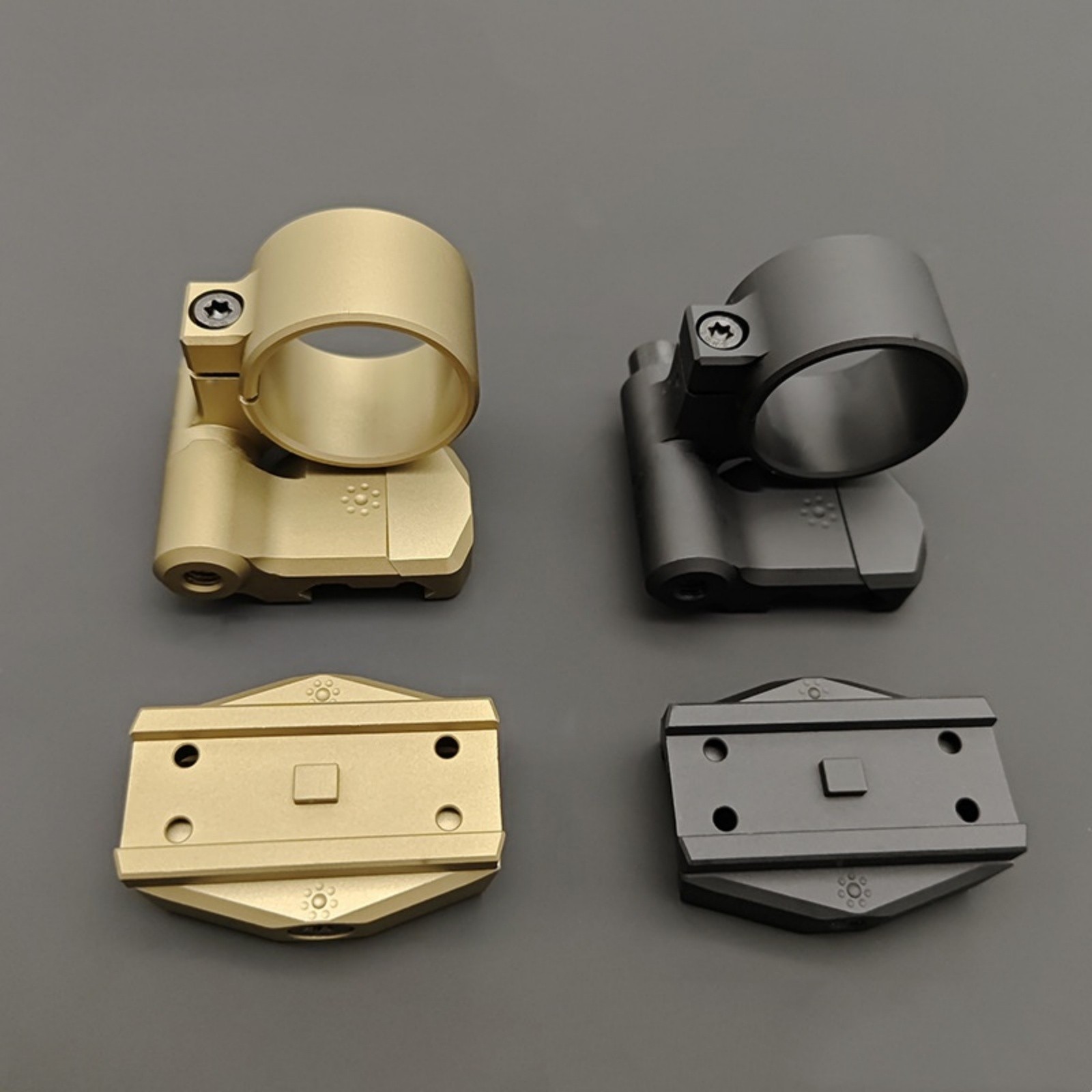 T2 Riser Mount with Flip Side Magnifier Mount 20mm Rail Black Tan