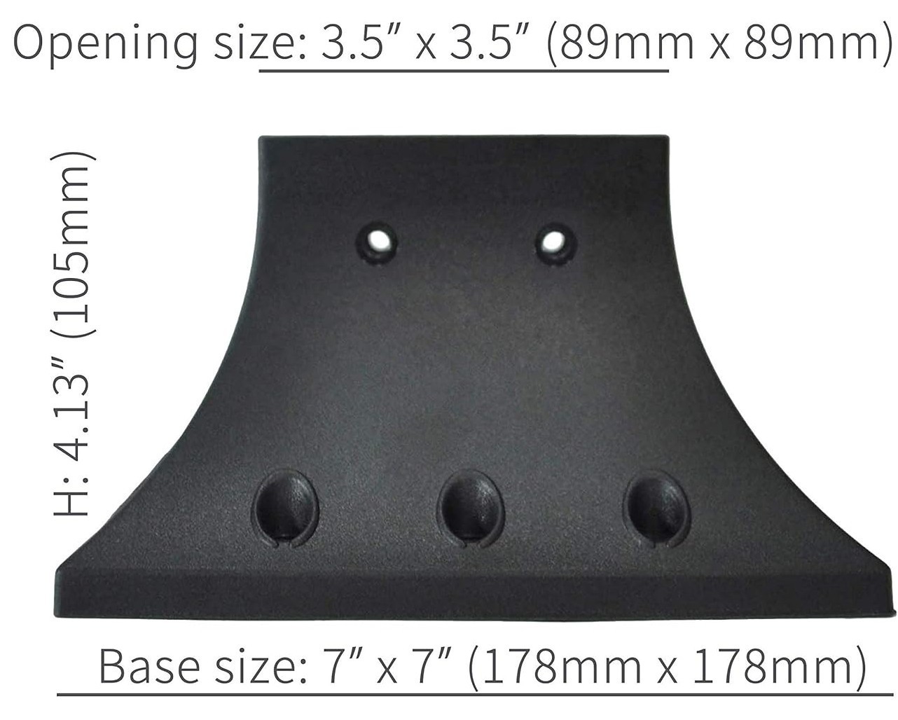 Myard PNP114040 4x4 (Actual 3.5x3.5) Inches Post Base Cover Skirt Flange