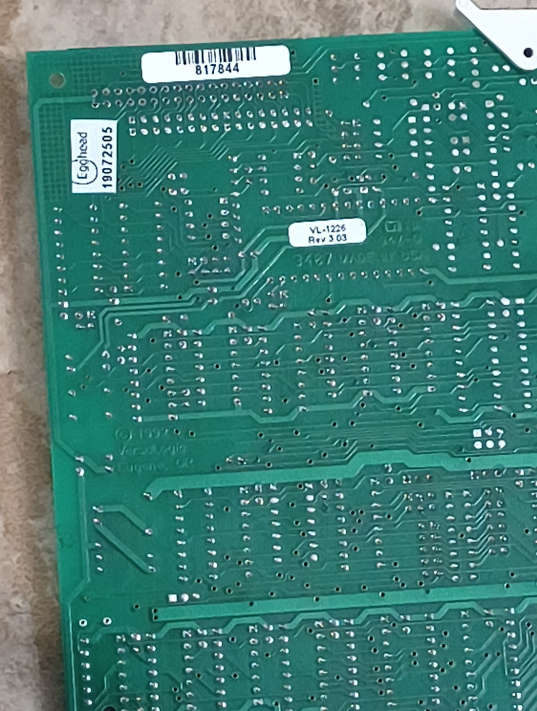 VERSALOGIC VL-1225/6 REV. 3 ANALOG INPUT/OUTPUT BOARD 💳