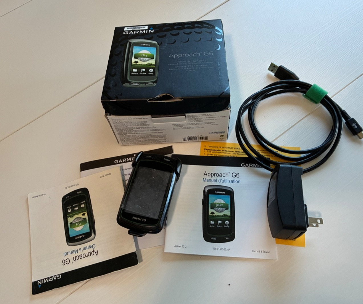 Garmin Approach G 6 Complete with Original Box, Manual Cables, Holster Etc
