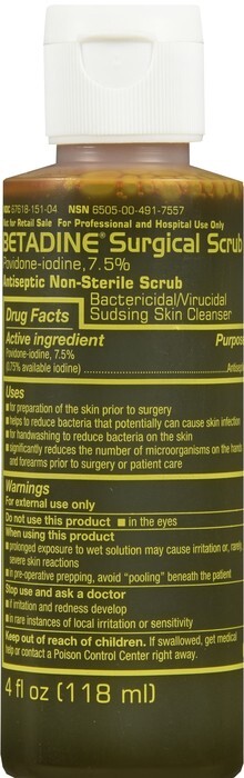 Betadine First Aid Antiseptic Hand Wash Skin Cleanser 4 Oz(3 Pack)