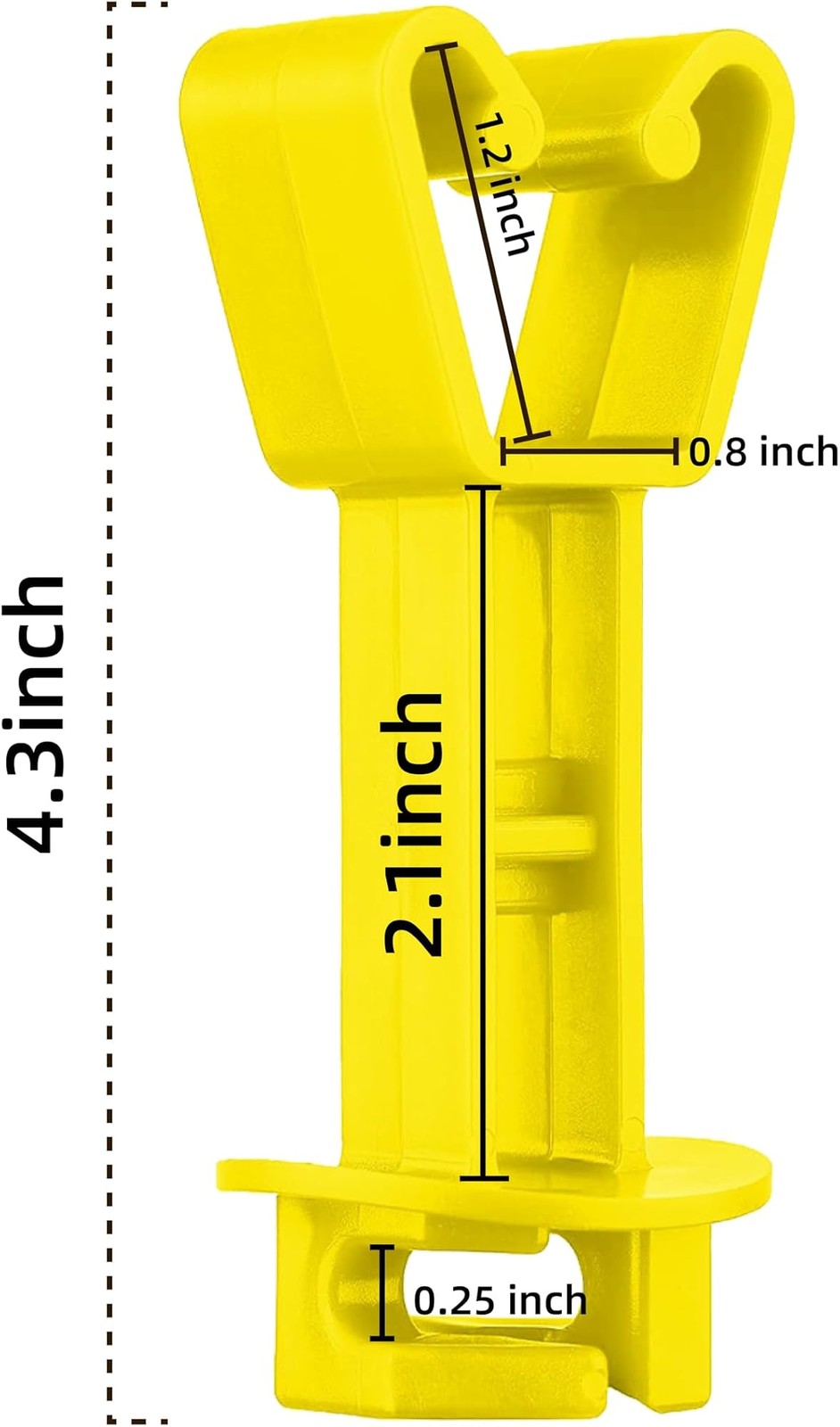 25-Pack Electric Fence Chain Link Extended Insulators, Yellow | Secure Offset...