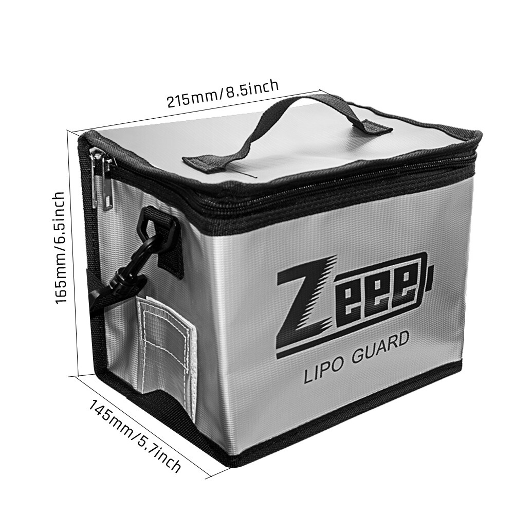 Zeee Lipo Battery Safe Bag Fireproof Explosionproof Guard for Storage & Charge
