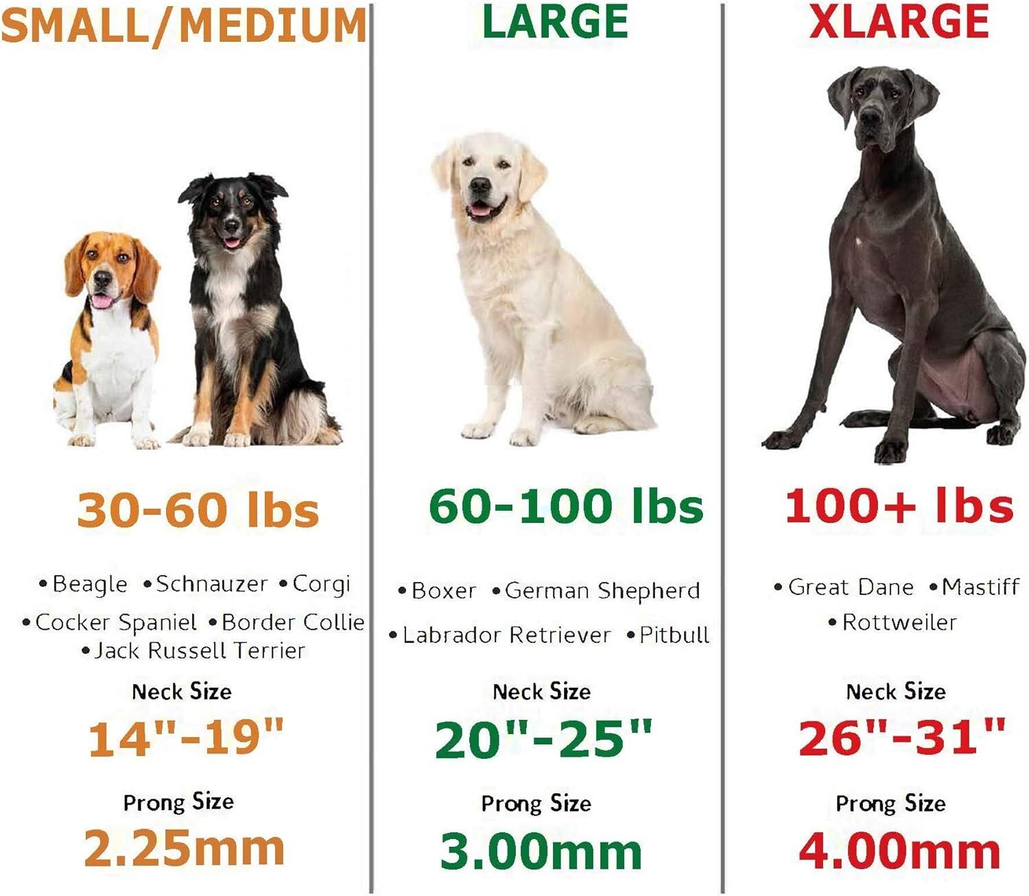 Lightweight German Prong Collar - 14-19" Adjustable Size for Effective Training