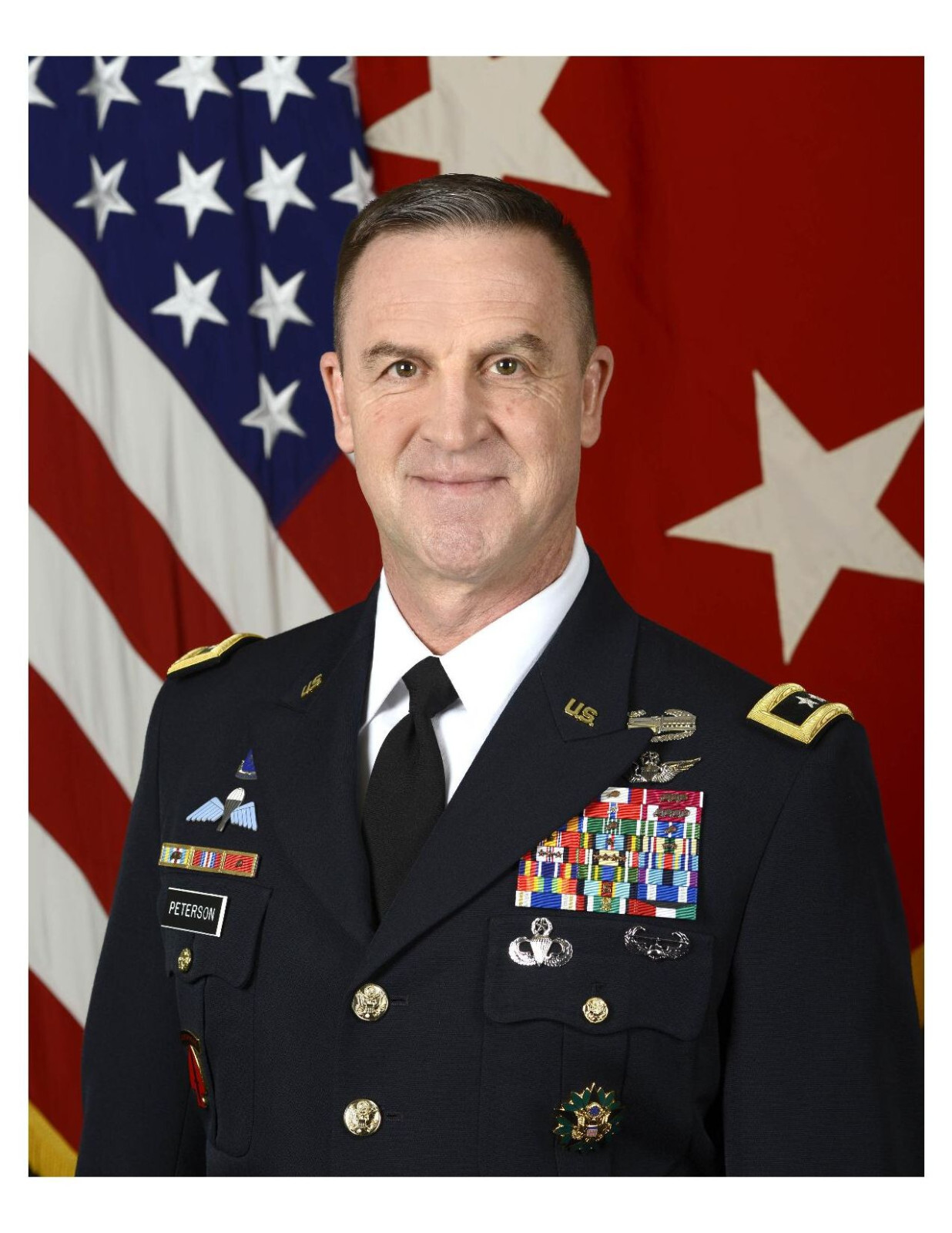 United States Army General Erik C. Peterson 8x10 Portrait Photo On 8.5" x 11"
