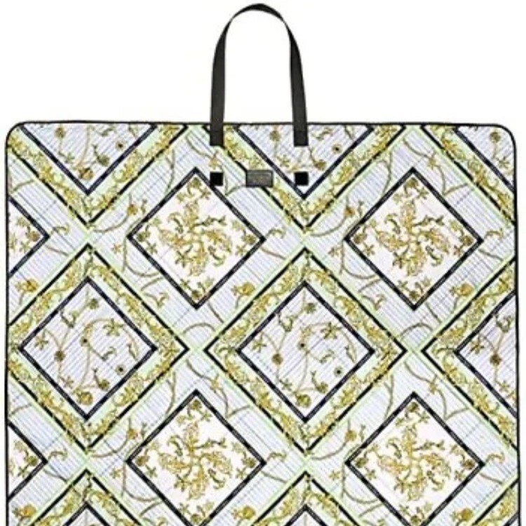 Victorias Secret Packable Picnic Beach Blanket 57"x52" Ambrosia Sailor Roll Up