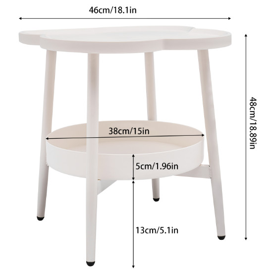 Four-leaf Clover Shape End Table Coffee&Tea Table Sofa Side Snack Table?????