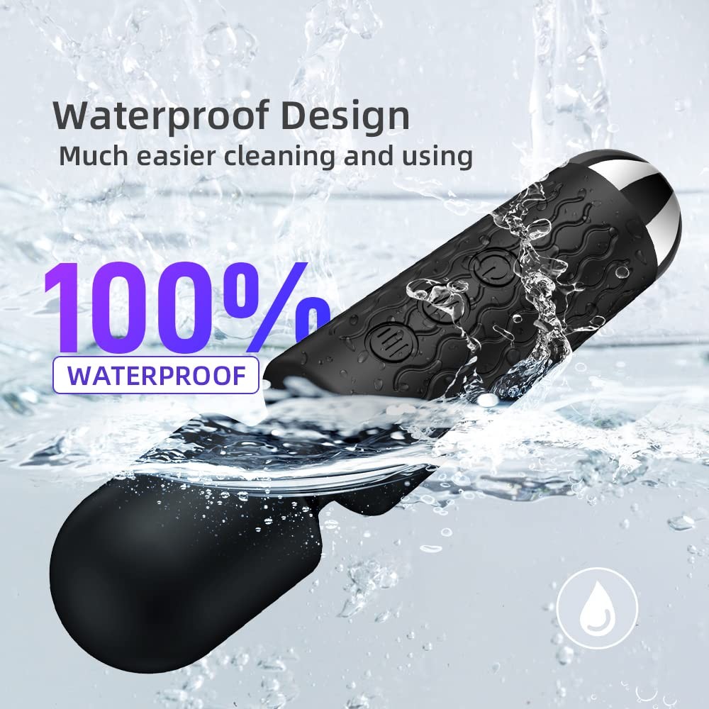 Handheld Cordless Mini Massager, Powerful Quiet with Waterproof, 20 Modes & 8...