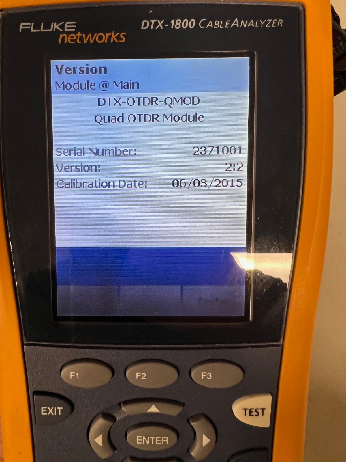 FLUKE NETWORKS DTX-OTDR-QMOD SINGLE MODE & MULTI MODE QUAD OTDR MODULE, NICE !!!