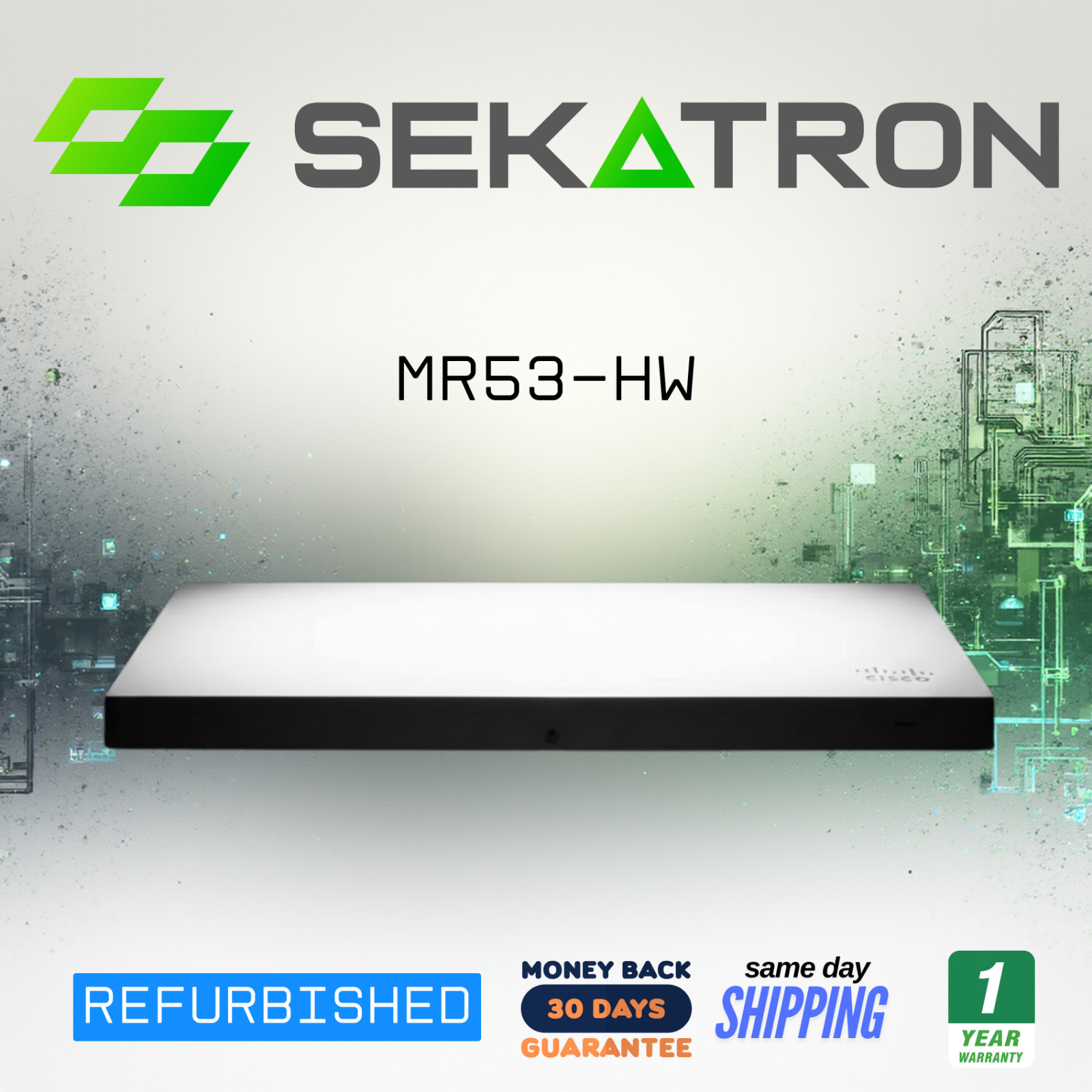 📶 Cisco Meraki MR53-HW • Unclaimed • Wave 2 AP • Mounting Kit Included • Tested