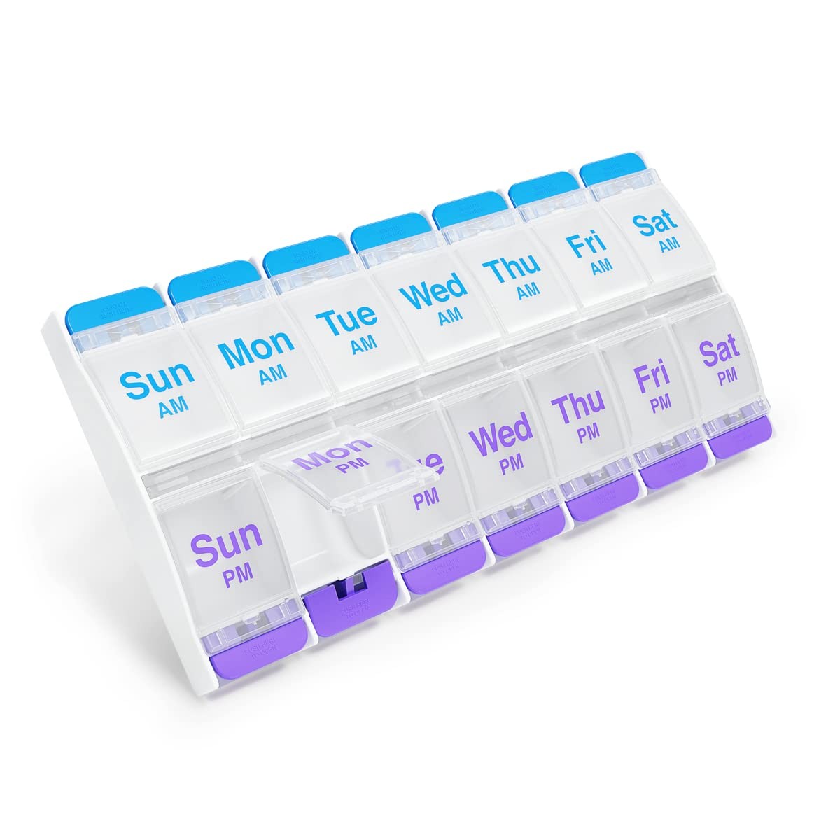 Ezy Dose Push Button (7-Day) Pill Case, Medicine Planner, Vitamin Orga