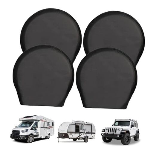 Tire Covers 4 Pack Waterproof and Anti-UV Snow Sun Rain Tire 420D 30“-32”