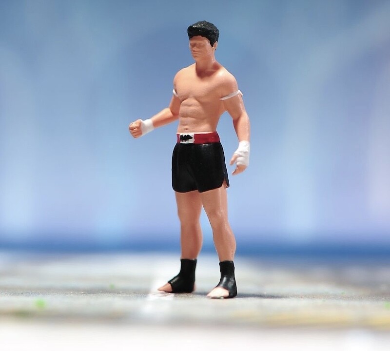 CR 1:64 Painted Unpainted Figure Model Miniature Resin Diorama  Boxer Man Boy