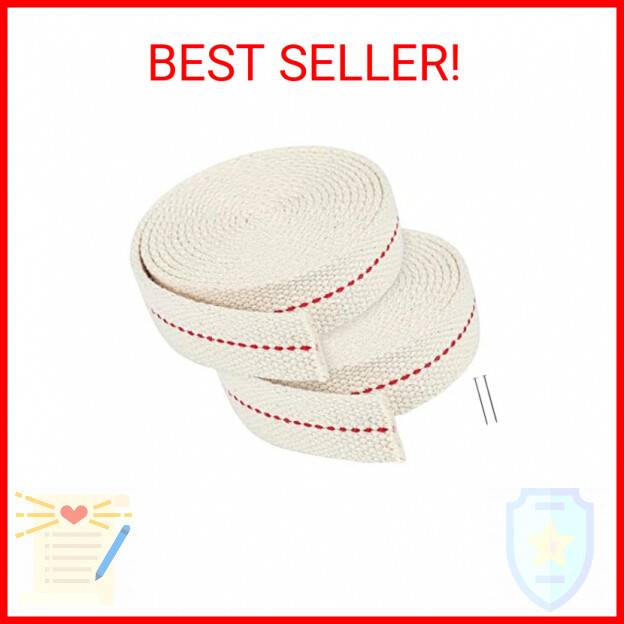 13 Feet/ 2 Rolls Cotton Oil Lamp Wick, 7/8 Inch Replacement Oil Lanterns Wick fo